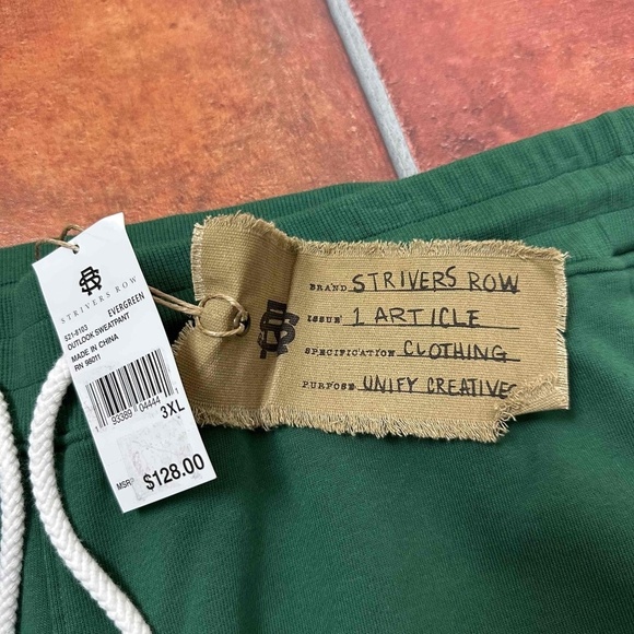 NWT Strivers Row Evergreen Camo Stripe Elastic Joggers Sweatpant Size 3XL - Picture 4 of 14